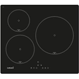 CATA IB 6303 BK Piastra a Induzione Colore Nero 3 Zone di Cottura 9 Livelli di Potenza Regolabili Controllo Tattile con Segnalatore Acustico Potenza 7,1 kW Larghezza 59 cm