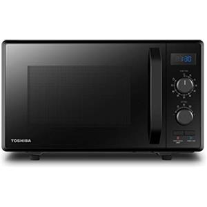 Toshiba 3-in-1 Forno a Microonde con Grill e Cottura combinata, 23 L, Piatto Girevole con Memoria di Posizione, Timer, Luci LED Integrate, Programma pizza, Nero