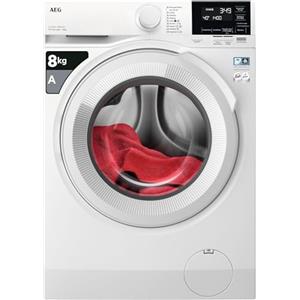 AEG Serie 7000 Lavatrice a Carica Frontale 8 kg, LR7G84BW, Classe A con Precise Wash & Cesto Care Drum, 847x596x572 mm, Bianco