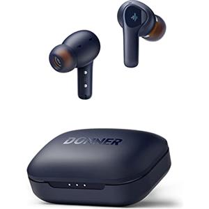 Donner Cuffie Bluetooth Wireless con Noise Cancelling, cancellazione attiva mirata del rumore, 4 mic per chiamate, 32h di svago, EQ personalizzato, Bluetooth 5.2,blu