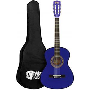 Mad About MA-CG04 - Chitarra classica con custodia, tracolla, plettro e corde di ricambio, misura 1/4 - colore blu