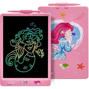 DYNASONIC (DYNA-PM Sirena) Tavoletta di scrittura LCD a colori da 10 pollici per bambini. Tavola da disegno magnetica. Giocattolo educativo. Regalo per bambini. Lavagna per bambini 2 3 4 5 6 7 anni