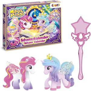 CRAZE Calendario dell'avvento MAGIC PONY di CRAZE - Calendario dell'avvento per bambine con giocattoli e accessori, include 2 pupazzi di pony da collezionare