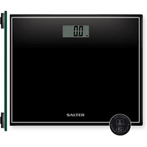 Salter 9207 BK3R bilancia pesapersone digitale Compatta, bilancia digitale persone, Display LCD Facile da Leggere, Lettura Precisa Istantanea del Peso, Capacità Massima 180Kg, Nero