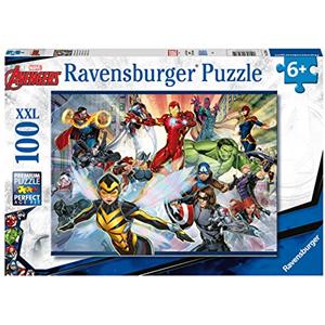 Ravensburger - Puzzle 100 Pezzi XXL Marvel Avengers, Idea Regalo per Bambini 6+ Anni, Gioco Educativo e Stimolante