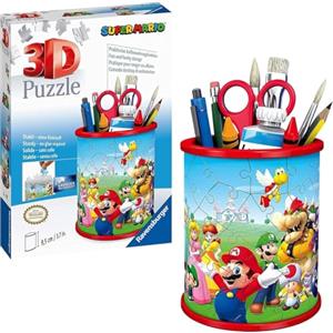 Ravensburger - Puzzle 3D, Portapenne Super Mario, per Adulti e Bambini 6+ Anni, Idea Regalo, 57 Pezzi