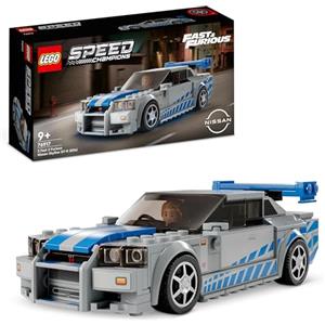 LEGO Speed Champions 2 Fast 2 Furious Nissan Skyline GT-R (R34) Macchina Giocattolo, Modellino Auto da Collezione 2023 con Minifigure, Giochi per Bambini e Bambine da 9 Anni, Idea Regalo 76917