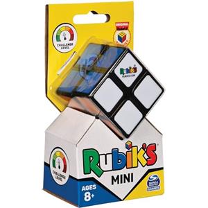 Spin Master RUBIK'S, SPIN MASTER, il Cubo di Rubik's 2X2 MINI, L'Originale, con 2 Strati da 4 Cubi, Rompicapo Professionale a combinazione di colori, Tascabile, adatto a bambini da 8+,