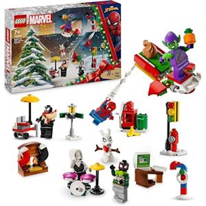 LEGO Marvel Calendario dell'Avvento 2024 Spider-Man, Giocattolo con Minifigure dei Supereroi e Modellini da Costruire, Gioco di Ruolo per Bambini e Bambine da 7 Anni in su, Idea Regalo di Natale 76293