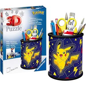 Ravensburger - Puzzle 3D, Portapenne Pokémon, per Adulti e Bambini 6+ Anni, Idea Regalo, 57 Pezzi