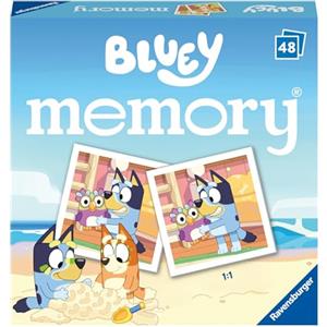 Ravensburger Bluey Mini Memory - Matching Picture Snap Pairs Game For Kids Age 3 Years and Up