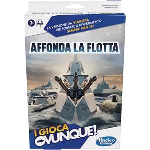 Hasbro Gaming Affonda la flotta, I Gioca Ovunque, gioco portatile per 2 giocatori, gioco da viaggio per bambini e bambine