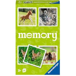 Ravensburger - Memory Animali, Gioco di Carte per Tutta la Famiglia, 2-6 Giocatori, Idea Regalo per Bambini 3+ Anni, Edizione in Italiano