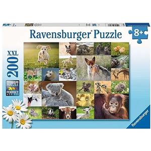 Ravensburger - Puzzle I cuccioli del mondo, 200 Pezzi XXL, Età Raccomandata 8+ Anni