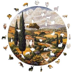 Iconic Puzzles - Toscana, Italia, puzzle in legno 100% sostenibile, Regali per Bambini e Adulti, taglia S, 200 Pezzi