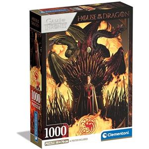 Clementoni Puzzle House Of The Dragon - 1000 Pezzi - Puzzle Adulti, Poster Incluso, Serie Tv, Divertimento Per Adulti, Made In Italy, 39904