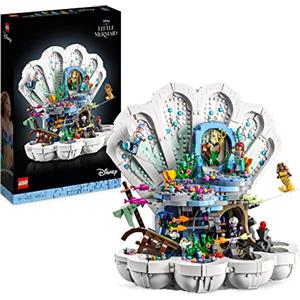 LEGO Disney Princess La Conchiglia Reale della Sirenetta, Regalo per Donna e Uomo Adulti, Ragazze e Ragazzi, Set Film 2023 con Figure di Ariel, Ursula, Sebastian e Flounder, Decorazione per Casa 43225