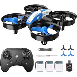 Holy Stone HS210 Mini Drone per Bambini e Principianti RC Nano Quadcopter Indoor Piccolo Elicottero con Hovering Automatico, 3D Flip e 3 Batterie, Grande Giocattolo Regalo per Ragazzi e Ragazze, Blu