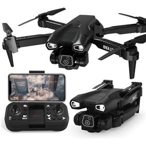 Tolatoyus Drone con 2 Telecamere per Principianti, Droni Pieghevoli FPV 1080P HD RC, Telecamera Elettrica Regolabile, Quadcopter 2 Batterie 3D Flip, Sensore di Gravità, Decollo/Atterraggio One-Touch