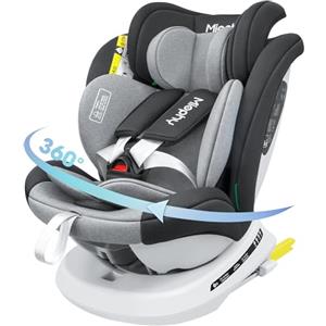 Miophy I-size Seggiolino Auto Isofix Girevole a 360°Gruppo 0+1/2/3, dalla nascita ai 12 anni, 40-150 cm