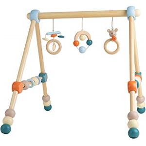 Bieco | bambini Palestrina neonato legno | palestra neonati | palestrina neonato montessori | tappeto sensoriale bambini | giocattoli legno neonati| giochi legno neonati | giocattoli legno neonati