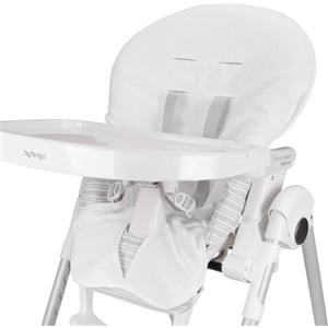 baby idea Babysanity Copri Seggiolone Pappa Universale in Morbida Spugna di Cotone Dona al Tuo Seggiolone Pappa una Sensazione di Asciutto e Fresco 100% Made in Italy (Bianco)