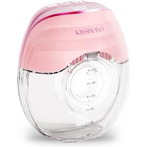 KISSBOBO Tiralatte elettrico, KISSBOBO tiralatte elettrico indossabile - 3 modalità 8 livelli, display a LED, tiralatte silenzioso e indolore (Rosa 1 pezzo)