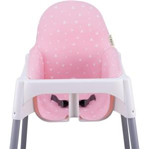 JYOKO KIDS Cuscino per il seggiolone compatibile con Ikea antilop, 100% Cotone (Pink Sparkles)