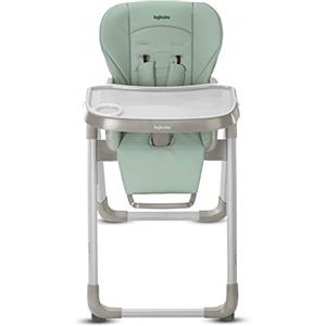 Inglesina My Time Seggiolone Pappa, Mint, Reclinabile dalla Nascita ai 36 Mesi, Pieghevole, Design Moderno, Comfort e Igiene Massimi