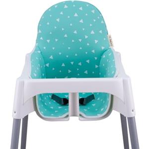 JYOKO KIDS Cuscino per il seggiolone compatibile con Ikea antilop, 100% Cotone, 100% Cotone (MINT SPARKLES)