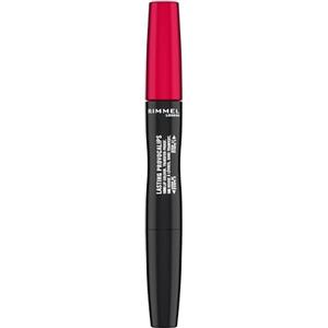 Rimmel London Rossetto Liquido Provocalips, Formula Lunga Tenuta 2 Step, per labbra dal colore pieno e dal finish vinilico, Tonalità 500 Kiss The Town Red, 6 ml