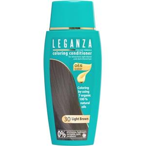 LEGANZA | Balsamo Colorante Naturale Per Capelli Castano Chiaro Nº 30 | Colorante senza ammoniaca | Arricchito con oli naturali | bagno di colore | copre i capelli grigi | 150 ml