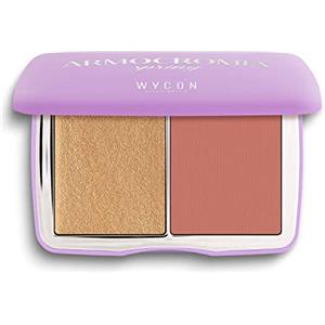 WYCON cosmetics ARMOCROMIA FACE PALETTE - Palette Viso Blush e Illuminante, Duo di polveri viso per un look sofisticato - Spring