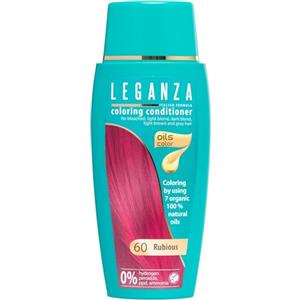 LEGANZA | Balsamo Colorante Naturale Per Capelli Rosso Rubino Nº 60 | Colorante senza ammoniaca | Arricchito con oli naturali | bagno di colore | copre i capelli grigi | 150 ml