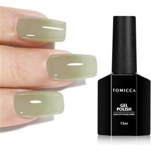 TOMICCA Smalto UV TOMICCA verde chiaro, smalto gel verde chiaro da 15 ml, gel UV LED Soak Off smalto gel per manicure