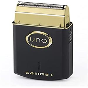 Gammapiù GAMMAPIU' UNO Rasoio Elettrico barba, Rasoio Professionale Lamina ultrafine 38 mm in Gold Titanium, Motore Professionale Velocità 9.000 rpm, Rasoio portatile Senza fili, Ricarica rapida, attacco USB