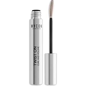 WYCON cosmetics TWIST ON MASCARA - Mascara ciglia 3 in 1 azione Allungante Volumizzante Incurvante, Nero 10 ml