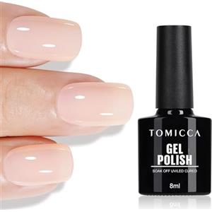 TOMICCA Smalto UV albicocca, 8 ml, gel UV LED Soak Off Manicure Gel Lacquer Varnish