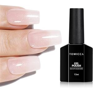 TOMICCA Smalto UV glitter rosa latte 15 ml smalto gel glitter UV LED Soak Off Manicure Gel Lacquer Varnish