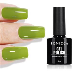 TOMICCA Smalto per unghie gel verde erba, smalto per unghie UV da 8 ml smalto gel smalto per unghie manicure smalto UV fai da te regali