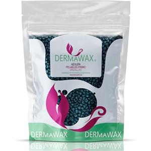 Dermawax Cera Brasiliana Professionale Cera Brasiliana perle per ceretta depilatoria senza strisce, Ceretta indolore per uomo e donna, a bassa temperatura 1 kg Azulene