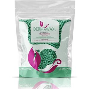 DERMAWAX 1 kg Dermawax Clorofilla Cera brasiliana perle di cera depilatoria senza strisce Cera depilatoria calda professionale per uomo e donna a bassa temperatura depilazione indolore