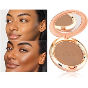 Oulac Shimmer Bronzer Polvere Per Il Trucco Del Viso Compatto - Finitura Naturale Baciata Dal Sole, Fard Bronzatore Evidenziatore, Polvere Per Contorno, Texture Morbida, Vegan e Senza Crudeltà B03