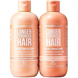 HAIR BURST Shampoo & Balsamo per Capelli Secchi/Danneggiati - Idratazione, Meno Rottura, Protegge Colore - Vitamina B5, Olio di Mandorle, Estratto di Fico - Senza Silicone 