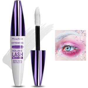 SONGVISON Mascara in crema 5D Volume e Lunghezza, Mascara per extension ciglia effetto volume, Impermeabile e di lunga durata con definizione precisa, Mascara per ciglia spesse e arriccianti donne,#3 Bianco