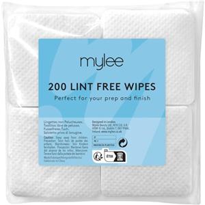 Mylee Salviette per unghie prive di lanugine, 200 pezzi, cuscinetti morbidi per la rimozione di manicure e pedicure, salviette assorbenti, ideali per uso professionale e domestico