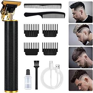 URAQT Trimmer Professionale, Elettrico Trimmer Per Barba USB Ricaricabile Tagliacapelli con 4 Pettini Guida, Cordless Hair Trimmer Macchinetta Capelli Professionale Adatto per Barbiere e Casa