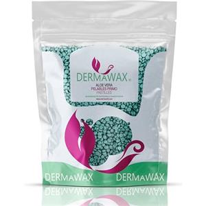 DERMAWAX 1 kg Dermawax Aloe Vera Cera brasiliana perle di cera depilatoria senza strisce Cera depilatoria calda professionale per uomo e donna a bassa temperatura depilazione indolore ceretta brasiliana wax