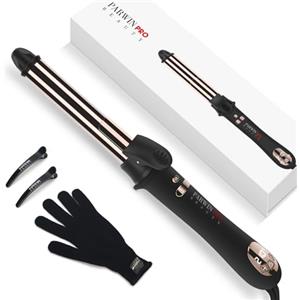 PARWIN PRO BEAUTY Rotazione a 360°, Ferro Arricciacapelli Automatico, PARWIN PRO BEAUTY Curling Iron da 25 mm, Rivestimento in Nano Titanio, Ferro Arriccia Capelli con display LCD, 120-210℃