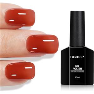 TOMICCA Gelatina UV smalto per unghie 15 ml rosso tansparent gel gel UV LED Soak Off Manicure Gel Lacquer Varnish